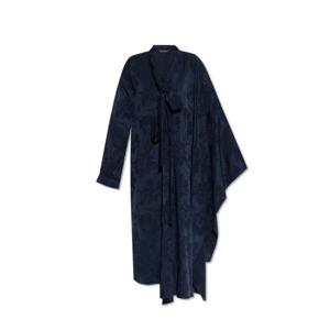 26 SS 발렌시아가 플로럴 프린트 타이드넥 드레스 838785TSO22