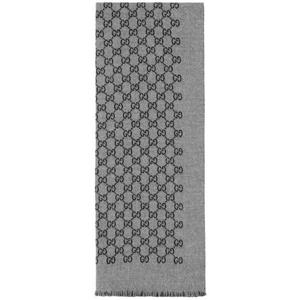 구찌 GG 자카드 울 스카프 3912464G2001160 GREY