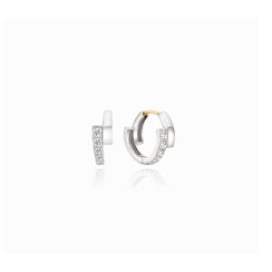 미니골드 [14K골드침실버] 샤인 더블 크로스 링귀걸이 MEM22091