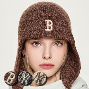 MLB 공용 빈티지 보카시 이어플랩 비니 3ABNV0356