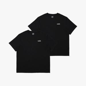 디아도라반팔티 AQS D5121LRS99BLK 2PACK 반팔 티셔츠 BLACK