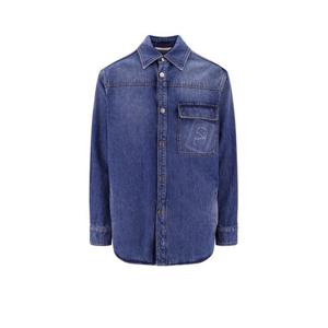 발렌티노 가라바니 긴팔 셔츠 3V3DB02H9EW 558 Denim