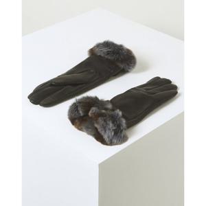 [닥스핸드백]블랙 양가죽 렉스퍼장식 스마트폰터치 장갑 DCGV5F276BK