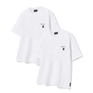 빈트릴반팔티 VQA BA252TS703WH 베이직 로고 티셔츠 (WHITE 2PACK)