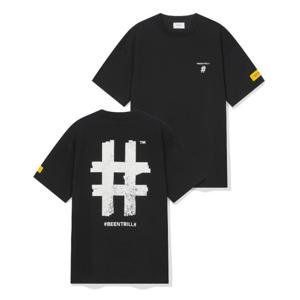 빈트릴반팔티 VQA BA252TS005BK 스탬프 해시태그 티셔츠 (블랙)