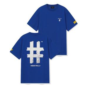 빈트릴반팔티 VQA BA252TS005BL 스탬프 해시태그 티셔츠 (블루)