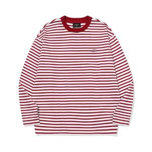 빈트릴긴팔티 VQA BA251TL001RD 오벌 와펜 스트라이프 롱 슬리브 (레드)