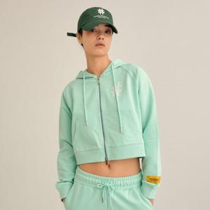 빈트릴후드집업 VQA BA241TR501MT 여성 클래식 해시태그 로고 크롭 후디집업 (민트)