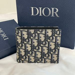 디올 오블리크 자카드 반지갑 컴팩트 남자지갑 디올 2OBBC027YSE