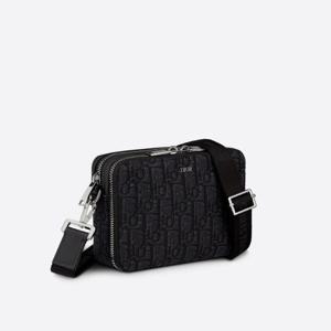 디올 가방 남성 스트랩 파우치 블랙 2OBBC119YSE_H03E