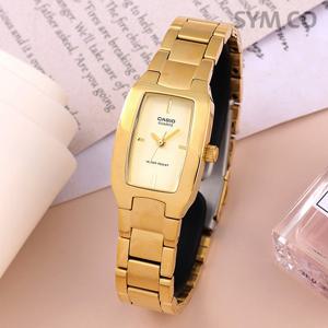 카시오 LTP-1165N-9C 레트로 스퀘어 아날로그 정장 여자 메탈 시계 c