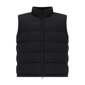 26 SS 발렌시아가 로고 프린트 다운 베스트 블랙 850855TRO18