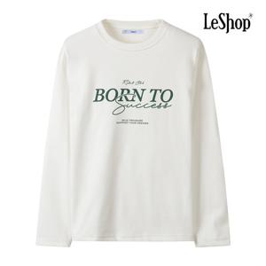 르샵  피치기모 레터링 프린팅 긴팔 티셔츠 (BPCTS008A)