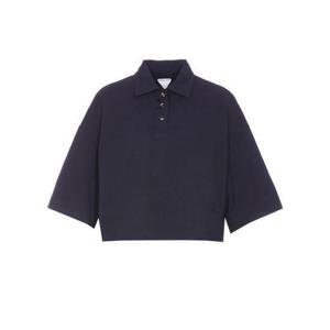 보테가베네타 크롭 코튼 폴로 반팔 셔츠 820676 V4Z00 4157