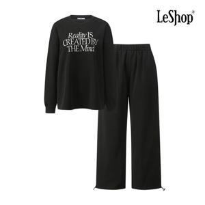 르샵  기모 레터링 티 앤 팬츠 투피스 (BPCST003A)