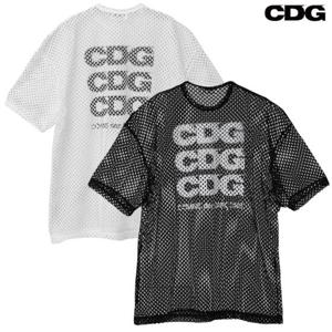 CDG 오버사이즈 메쉬 펀칭 반팔 티셔츠 블랙 화이트 SZ-T077-051