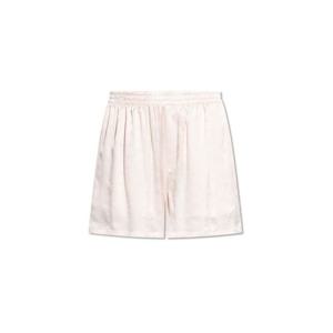 26 SS 발렌시아가 모노그램 엘라스틱 웨이스트 실크 쇼츠 831530TSN10