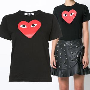 꼼데가르송 빅하트 반팔티셔츠 P1T111 BLACK 보그니샵