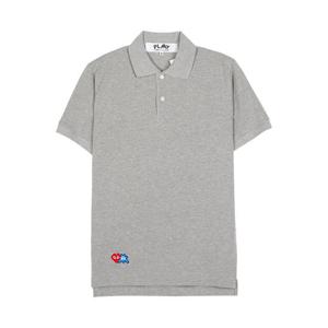 꼼데가르송 X 인베이더 더블와펜 남성 카라 반팔티셔츠 AZ T336 051 2