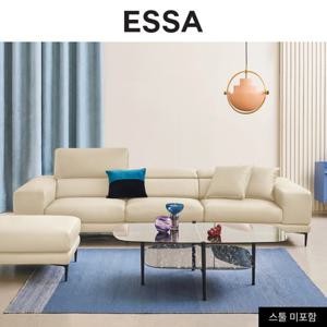 [에싸] 레노어 4인 헤드기능 프라우 소가죽 소파