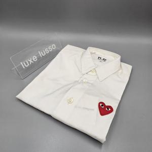 꼼데가르송 키즈 하트 버튼업 셔츠 화이트 AZ-B501-100-2