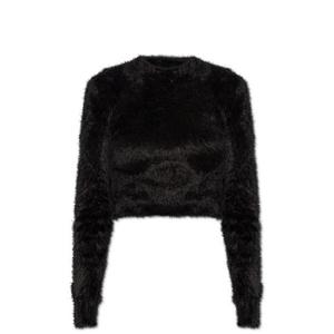 26 SS 발렌시아가 엠벨리시드 트리밍 크롭 스웨터 블랙 794099T6233