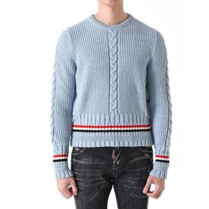 톰브라운 케이블 스티치 울 니트 스카이블루 MKA447A Y1024 480