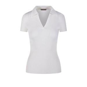 26 SS 발렌시아가 브이넥 리브 폴로 탑 화이트 828087T1737