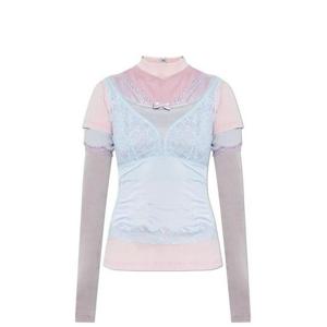 26 SS 발렌시아가 레이어드 멀티콜로 롱슬리브 탑 808858TRV33