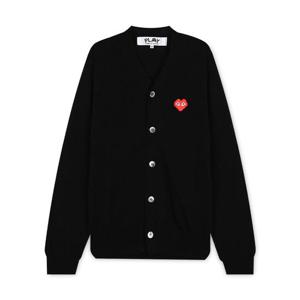 꼼데가르송 남성 하트 와펜 블랙 가디건 AZ N084 051 1
