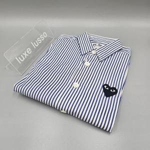 꼼데가르송 플레이 키즈 롱슬리브 스트라이프 셔츠 화이트 블루 AZ-B517-100-1 2