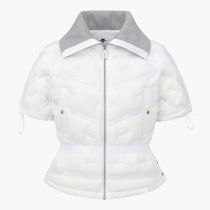 데상트골프패딩 VQA DQ42WFDJO6-BWTG 여성 반팔 튜브 다운 점퍼 / Bright White