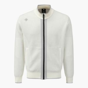 데상트골프자켓 VQA DQ32MFKO81-IVYG 남성 조직감 하이넥 풀집업 가디건 / Ivory