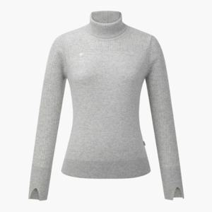데상트골프웨어 VQA DQ31WFKP9I-MLGG 여성 캐시미어 하이넥 스웨터 / MELANGE GREY