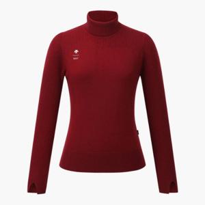 데상트골프웨어 VQA DQ31WFKP9I-WING 여성 캐시미어 하이넥 스웨터 / Wine