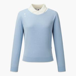 데상트골프웨어 VQA DQ42WFKPOH-LBLG 여성 셔닐 변형넥 방풍 풀오버 / Light Blue