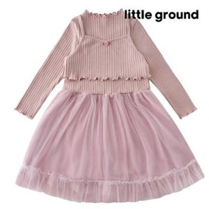 [리틀그라운드8] 룰라비(75A12-400-10)pk뷔스티에샤드레스 아동여아원피스 가을 간절기 코디 선물 데일리