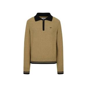 캘러웨이골프긴팔티 VQA CWSO25F401_BE 가을 여성 부클 카라 배색 풀오버