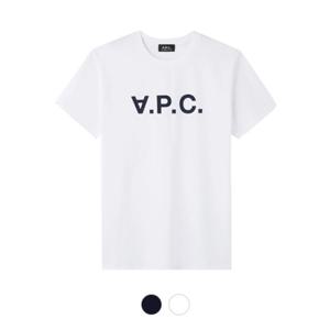 아페쎄 여성 VPC 벨벳로고 화이트 네이비 반팔티셔츠 COBQX F26588 IAK