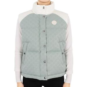 24 SS 구찌 여성 GG 코튼 캔버스 패딩 조끼(민트) 774910 Z9AAT 4735