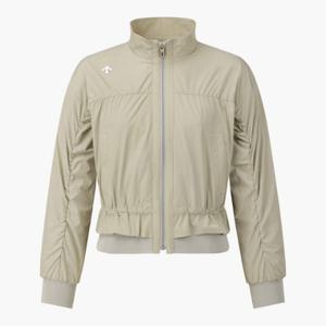 데상트골프자켓 VQA DQ32WFBL81-BEGG 여성 셔링 블루종 안감 점퍼 / Beige