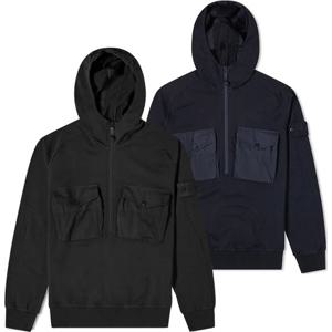 스톤아일랜드 고스트피스 반집업 후드티셔츠 7215636F3