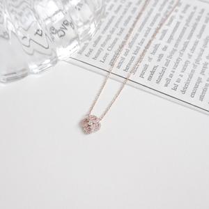 오팔하우스 925Silver 크로바 큐빅 목걸이 OPMUN13202