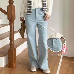 여성 골덴 와이드핏 나팔 팬츠