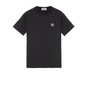 스톤 아일랜드 남성 와펜 패치 반팔티셔츠 블랙 101523757 A0029