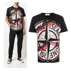 스톤아일랜드 로고 카모 반팔티 721523386 V0029