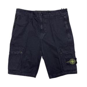 스톤아일랜드 올드이펙트 카고 슬림핏 반바지 네이비 S00WA V0120
