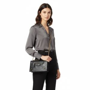 발렌시아가 여성 클래식 블랙 숄더백 444168 D940G 1000