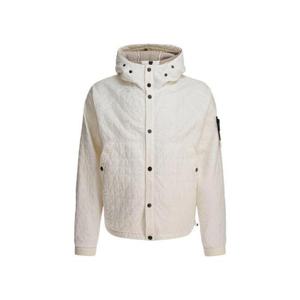 스톤아일랜드 크링클랩스 퀼티드 패딩 후드 자켓 아이보리 4100023 S0186 V0093