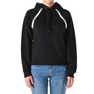 버버리 로고 테이프 오버핏 후드티셔츠 블랙 8039540